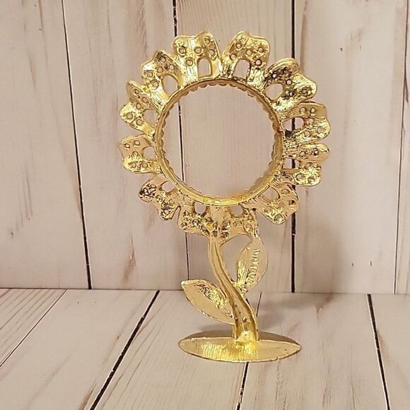 SUNFLOWER Gold tone earring tree - Picture 1 of 5